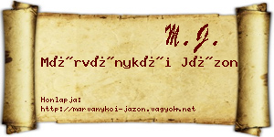 Márványkői Jázon névjegykártya